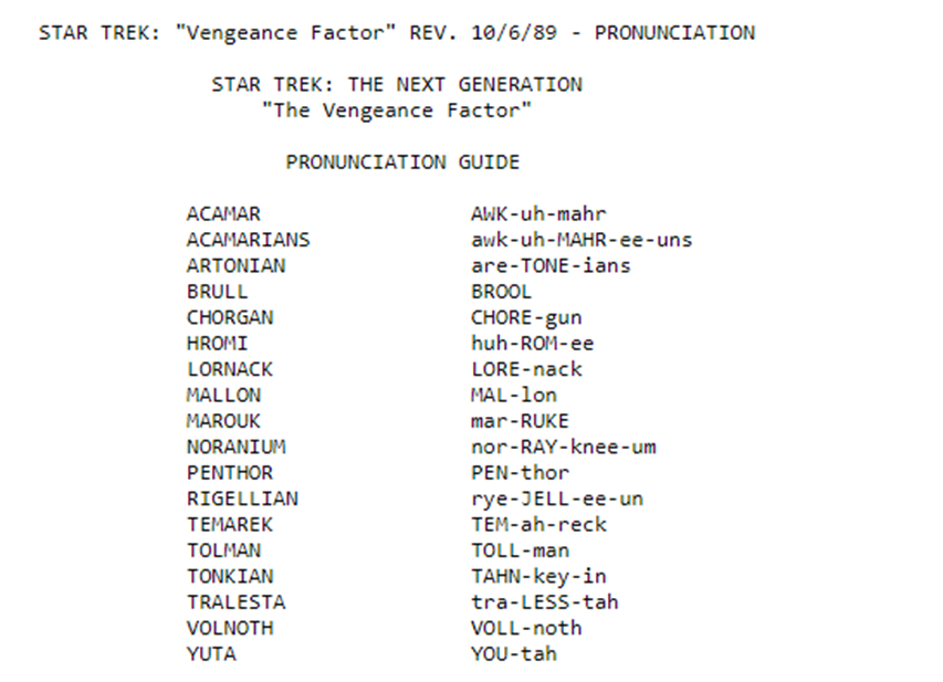 pronunciation guide memory alpha fandom