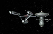 USS Enterprise (NCC-1701) approaches Starbase 6, remastered