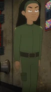 Starbase 80 green jumpsuit 1.png (1.34 MB) A Starbase 80 crewmember wearing a headband matching her green jumpsuit
