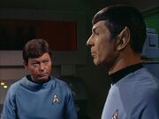 Spock and McCoy discuss Kirk