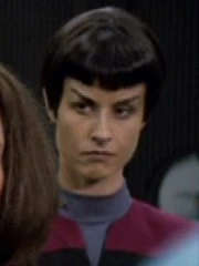 Eine vulkanische Sternenflottenoffizierin.