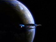 Enterprise im Orbit von Rubicun III