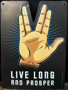 Open Road Brands Live Long and Prosper Vulcan Salute tin sign.jpg (544 KB) Vulcan salute tin sign
