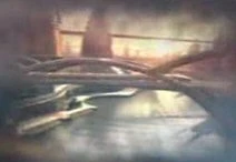 A city with a bridge