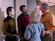 Riker urges the Uxbridges to leave