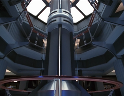 The offline warp core of an Intrepid-class starship