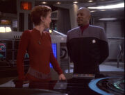 Kira Nerys and Benjamin Sisko, 2374