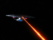 USS Enterprise-D firing phaser array