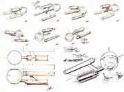 USS Enterprise early design concepts by Matt Jefferies