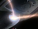 USS Voyager's lightning rod in use