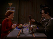 Kira and Dukat dine