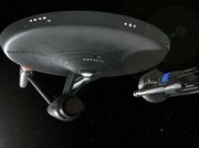 Medusan vessel and USS Enterprise