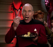 Picard eats cake