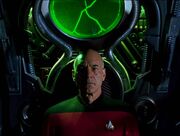 Picard in Borg alcove