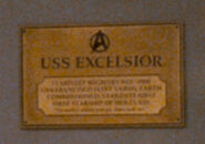 USS Excelsior NCC-2000 dedication plaque