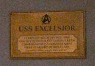 Plaque de l'USS Excelsior