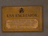 USS Excelsior dedication plaque