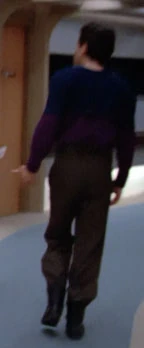 In a corridor Played by an unknown actor (TNG: "When The Bough Breaks")