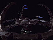 Four Mirandas, one Galaxy, one Vor'cha, three Birds-of-Prey (DS9: "You Are Cordially Invited")