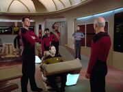 Riker saves the crew