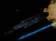 USS Defiant during Battle of the Omarion Nebula