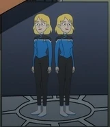 Barbara Brinson and a transporter clone.jpg (39 KB) Barbara Brinson and her hypothetical transporter clone