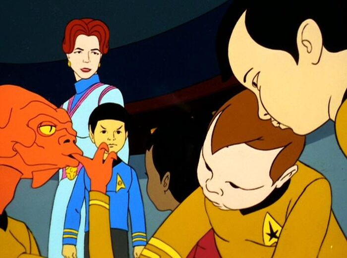 Die Crew der USS Enterprise (NCC-1701) als Kleinkinder. (TAS: Flucht aus einem anderen Universum)