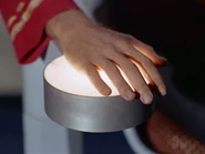 Hand double for James Doohan TOS: "Wolf in the Fold" (uncredited)