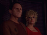 Odo and Lwaxana Troi stuck in a turbolift