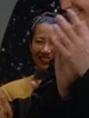 Sternenflottenoffizier Sicherheit Technik USS Voyager bei der Geburtstagsfeier von Kes (2373)