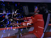 Uhura's communication console explodes
