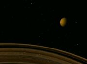 Saturn rings and Titan