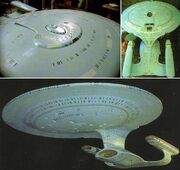 USS Enterprise-D studio model showing its true colors