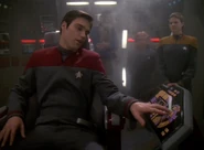 Watters uses intercom.jpg (230 KB) Tim Watters uses the intercom on the USS Valiant in 2374