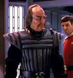 Klingon general in transporter room