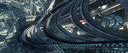 USS Enterprise in Starbase Yorktown's space lanes