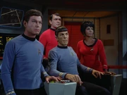 Brückencrew beobachtet Kirks Kampf gegen den Gorn
