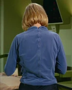 Elizabeth Dehner, backside female variant uniform.jpg (53 KB) Rear view of female sciences duty uniform variant, 2265
