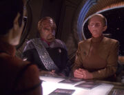 Kimara Cretak, Worf, and Odo