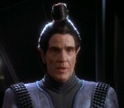 , a male Kellerun with a typical 24th century hairstyle