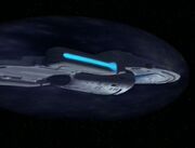 Voyager attempts to escape Kelemane's planet