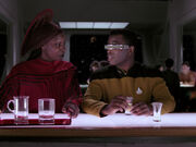 Guinan and Geordi La Forge (2366)