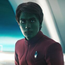A brown-haired green Orion male in 3190