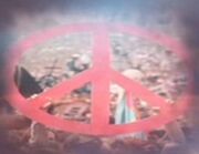 Peace symbol, time stream