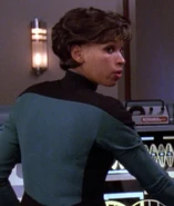 Enterprise-D nurse, 2369.jpg (33 KB) Sciences officer TNG: "Ensign Ro", "Cost Of Living", "Tapestry", "The Chase", "Frame of Mind" (uncredited)