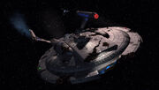 Enterprise severely damaged, 2154