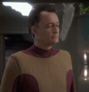 Q, appearing in place of the same Bajoran waiter