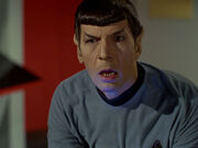 Spock reacts to the death of the Intrepid