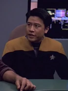 … als Barclays Hologramm von Harry Kim …