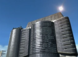 A building before its destruction